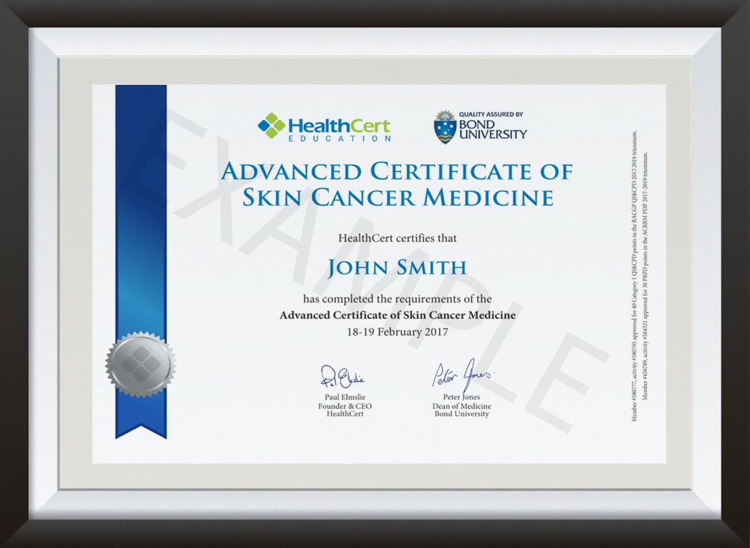 Advanced Certificate of Skin Cancer Medicine
